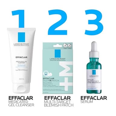 La Roche-Posay Effaclar Multi-Target Blemish Patches, Hydrocolloid Pimple Patches For Face Shields, Targets & Absorbs, Suitable Under Makeup, 22 Patches, 12 Small Size & 10 Medium Size - Image 10