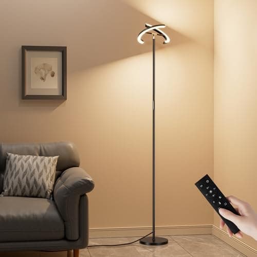 PreeOtti Floor Lamps for Living Room, 40W/2400LM Rotatable LED Floor Lamp with Touch & Remote Control, 70" Tall Standing Lamp Stepless Dimmable, Modern Torchiere Corner Lamp for Bedroom, Office - Image 1