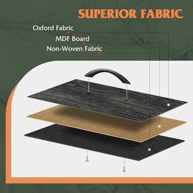 WLIVE Night Stand, Small Dresser with Drawers, Dresser for Bedroom with 2 Fabric Drawer, Black Bedside Table End Table, Dorm Nightstand, Closet Organizer, Charcoal Black Wood Grain Print - Image 5