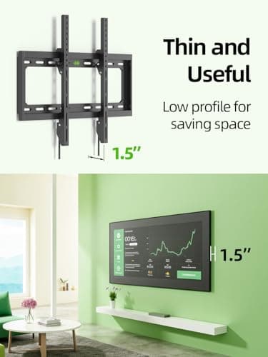 USX Mount Tilting TV Wall Mount Bracket Low Profile for Most 26"-60" LED, LCD, Flat Television, TV Bracket Tilt Mount for VESA 400x400mm- Up to 99lbs, Quick Lock and Release Fits 12" 16" Stud - Image 4