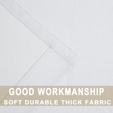 Kayne Studio White Full Blackout Linen Textured Pinch Pleated Curtains 102 inch Extra Long for Living Room,Thermal Insulating Pinch Pleated Drapes for Traverse Rod,40" x 102",9 Hooks,1 Panel - Image 7