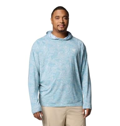 Columbia Mens PFG Uncharted Long Sleeve Sun Protection Hoodie, Crushed Blue Swamplands, XX-Large - Image 1