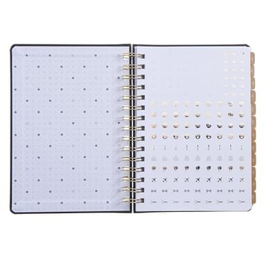 russell+hazel 2025 Vegan Leather Black Weekly Planner, 12 Month Calendar - Image 2