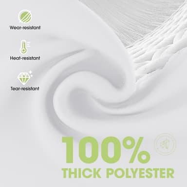 Pureegg Rectangle Table Cloth 60" x 84" – Durable Polyester Tablecloth Offers Reusable & Washable Protection, Ideal for Outdoor Party, Picnic, Wedding, Banquet and Birthday, 9 Pack, White - Image 3