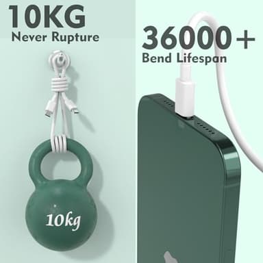 USB C to USB C Cable, 3-Pack 6FT, 60W Fast Charging Power Delivery for iPhone 17/17 Pro/17 Air/17 Pro Max, iPad mini 6/Pro 2021, MacBook Pro 2020, Samsung Galaxy S23, Switch - Image 6