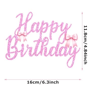 Pink Bow Cake Topper Pink Bow Cupcake Toppers Bow Coquette Birthday Cake Topper Bowknot Cake Decorations for Bow Baby Shower Birthday Party Supplies - Image 3