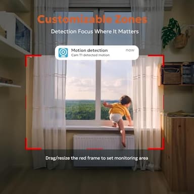 owltron Indoor Security Camera, 2K Cameras for Home Security with Motion Detection, Pet Cam & Baby Monitor with Night Vision, 2.4 GHz WiFi Two-Way Talk, Cloud/SD Storage, Works with Alexa - Image 3