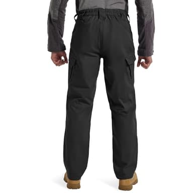 Hiwise Men's Ripstop Tactical Pants Water Resistant Stretch Cargo Pants Lightweight EDC Hiking Work Pants (Black, 42WX34L) - Image 3