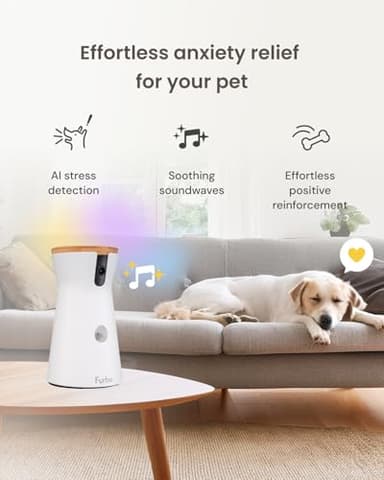 Furbo 360° Dog Camera - Unlock with Paid Plan: Home Security & Dog Safety Alerts, Rotating Pet Treat Dispenser w/ 2-Way Speaker, Smart Indoor Cam w/Phone App (3mo Minimum Subscription Required) - Image 8