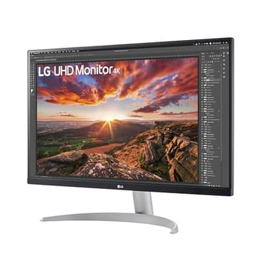 LG 27UP600-W 27-inch Ultrafine 4K UHD (3840x2160) IPS Computer Monitor, AMD FreeSync, VESA DisplayHDR 400, Reader Mode, Flicker Safe, HDMI, DisplayPort, White - Image 3