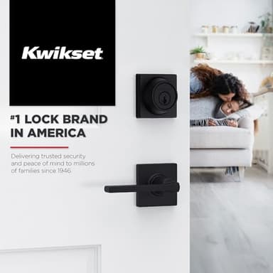 Kwikset Casey Interior Privacy Door Handle with Lock 10 Pack, Door Lever for Bathroom and Bedroom, Matte Black Reversible Keyless Turn Lock, with Microban Protection - Image 9