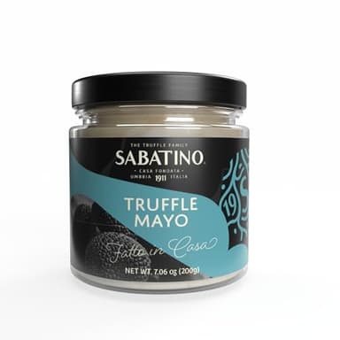 Sabatino Truffle Mayo – Gourmet Black Truffle Infused Mayonnaise | Rich & Creamy Spread for Sandwiches, Burgers, Dipping, & More | All-Natural Ingredients | 7.06oz Jar - Image 1