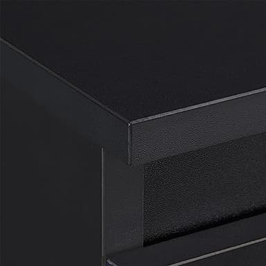 Yaheetech Nightstand with Drawer, 3 Drawers Bedside Table with Sturdy Base, Wood Bedside Cupboard Accent Table with Storage Space for Bedroom, Easy Assembly, Black - Image 9