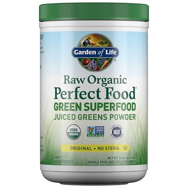 Garden of Life Super Greens Powder Smoothie & Mix, Probiotics & Digestive Enzymes for Digestive Health, Organic Superfoods Nutrition Fruit and Vegetables for Women & Men Energy, Original, 60 Servings - Image 1