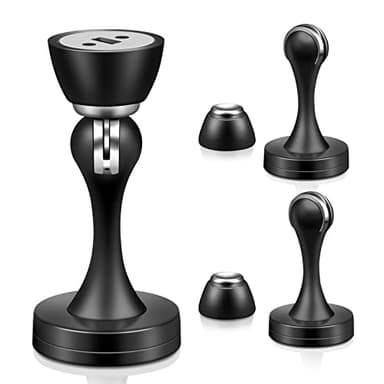 KOLAKO Magnetic Door Stopper, Black Door Stops, Wall Floor Mount Magnetic Door Catch Heavy Duty Magnet Stainless Steel Doorstops, Oil Rubbed - Image 1