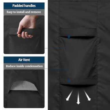 Easy-Going Rectangle Patio Furniture Cover Waterproof Outdoor Dining Table and Chair Cover Anti-UV Outside Sectional Sofa Set Covers (110"L x 84"W x 28"H, Black) - Image 6