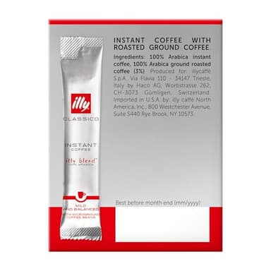 illy Instant Coffee Singles, Classico Medium Roast, Caramel & Orange Blossom Notes, 40 Single-Serve Packets (2g Each) - Premium Arabica Coffee - Image 2