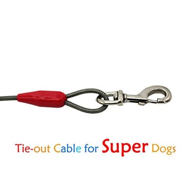 Petest 25ft Tie-Out Cable with Crimp Cover for Super Dogs Up to 250 Pounds - Image 5
