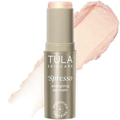 TULA Skin Care ‘Spresso Energizing Eye Balm, Gold Glow - Energizing & Hydrating Caffeine Under Eye Treatment for Dark Circles, Portable and Perfect to Use On-the-go, 0.35 oz. - Image 1