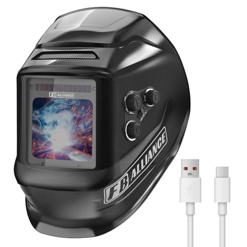 3.94”×3.82” Large Viewing Welding Helmet, True Color Auto Darkening Welding Helmet, Solar/Rechargeable Battery Power Welding Hood With 4 Arc Sensor, Wide Shade 4/5-9/9-13 Welding Mask For TIG MIG ARC - Image 1