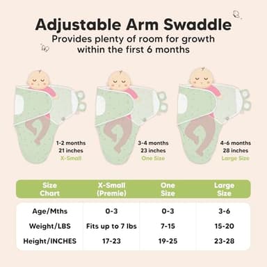 3-Pack Organic Baby Swaddle Sleep Sacks - Swaddles for Newborns, Infant 0-3 Months, Baby Girls, Boys, Soft & Snug Newborn Sleep Sack, Nursery Swaddling Blankets (Bunnies) - Image 6