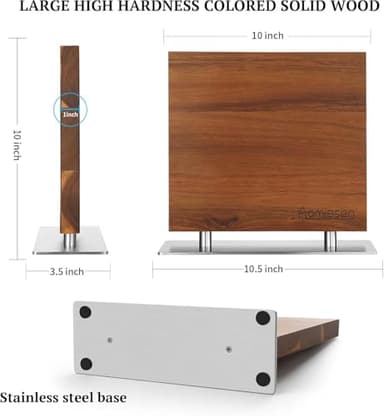 Strong Magnetic Knife Block - Magnetic Knife Holder for Kitchen Organization, Knife Block with Powerful Magnet (Square steel bottom knife block） - Image 5