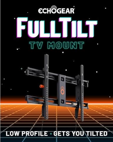 ECHOGEAR Wall Mount TV Bracket for TVs Up to 90" - Low Profile Design Tilts to Eliminate Glare - Includes Drilling Template & Can Be Leveled After Install - UL Listed for Safety - Image 2