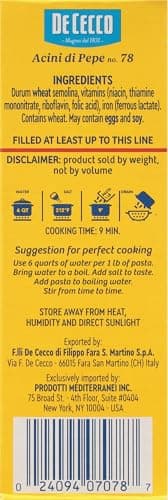 De Cecco Semolina Pasta, Acini Di Pepe No.78, 1 Pound (Pack of 20) - Image 5