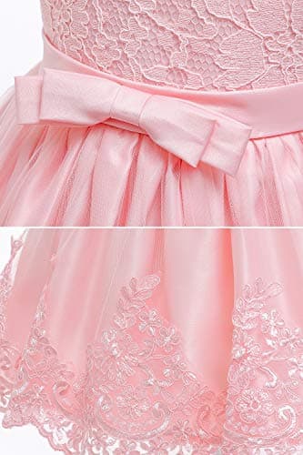 LZH Baby Girls Flower Princess Bowknot Wedding Pageant Christening Baptism Communion Party Dress - Image 4