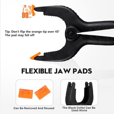 4.5 Inch Spring Clamps Heavy Duty, 10 Pack Spring Clips, Backdrop Clips Clamps for Crafts Woodworking Photography - Image 4