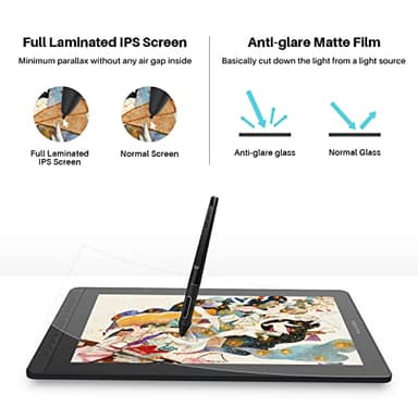 2021 HUION KAMVAS 16 Graphics Drawing Tablet with Full-Laminated Screen Anti-Glare 10 Express Keys Android Support Battery-Free Stylus 8192 Pen Pressure Tilt Adjustable Stand - 15.6 Inch Pen Display - Image 2