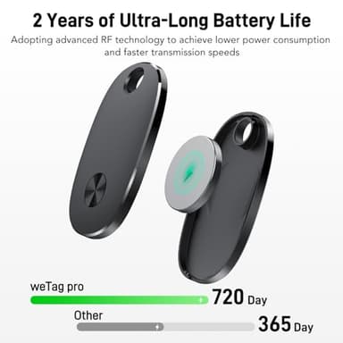 Air Tags-4 Pack, Bluetooth Tracker Works with Apple Find My APP (iOS Only), Keys Finder and Item Locator for Luggage, Backpack, Suitcases, Replaceable Battery, IP67 Waterproof Tracking Tag - Image 9