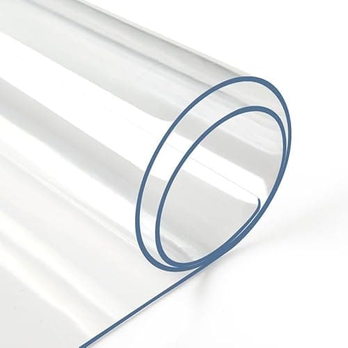 Deep Dream 2.0mm Clear Desk Cover Protector, 42×86 Inch Clear Table Protector, Rectangular Vinyl Desk Pad, PVC Plastic Table Cover for Office, Dresser, Night Stand, Computer & Writing Desk Tabletop - Image 1