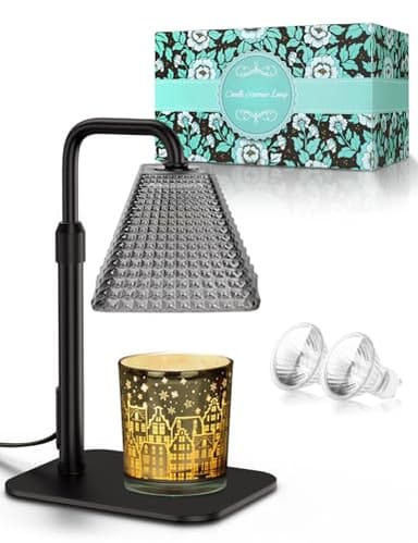 Candle Warmer Lamp with 2 Bulbs, Dimmer Adjustable Height Candle Lamp, 2/4/8H Timer, Home Decor, Wax Melts Warmer for Candle Jar, Thoughtful Daily Gifts for Housewarming, Birthday, Mother, Firends - Image 8