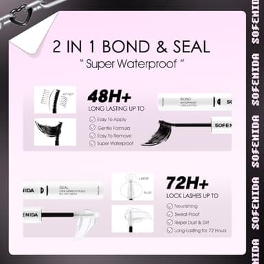 SOFENIDA Lash Clusters Kit 100D Thick Cluster Lashes 10-18mm Volume Eyelash Clusters D Curvature Cluster Eyelash Extensions 3D Wispy Lash Clusters DIY Lash Extension Kit(100D-10-18MIX Thick Kit) - Image 6