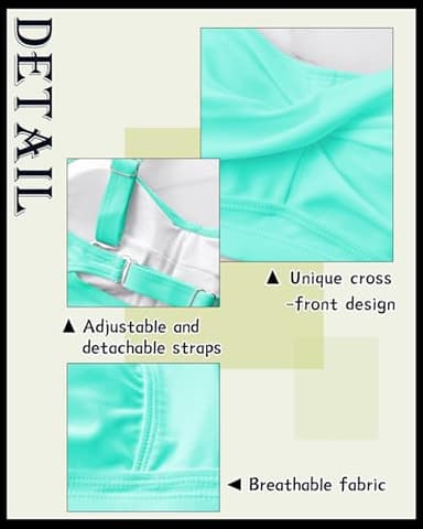 Amy Babe Women's Twist Front Full Coverage Swimsuit V Neck Padded High Waisted Ruched Bikini Set Two Piece Bathing Suit - Image 5