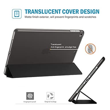 ProCase Smart Case for iPad 9.7 Inch iPad 6th/5th Generation, iPad Air 2/Air 1, Slim Soft TPU Stand Smart Cover for iPad 9.7 2018 2017 Model iPad Air 2 Air 1 -Black - Image 5