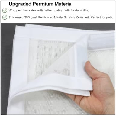 Upgraded Magnetic Screen Door Thicker 250g/m² Reinforced Mesh,36 Longer Magnets, Retractable Screen Door Mesh Magnetic Closure for Single Front Door - Image 4