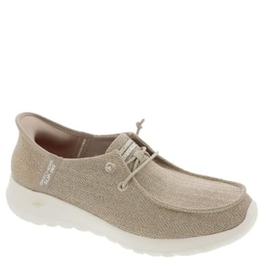 Skechers Women's Hands Free Slip-Ins Go Walk Joy Moc Toe Casual Shoe, Natural, 9 US - Image 2