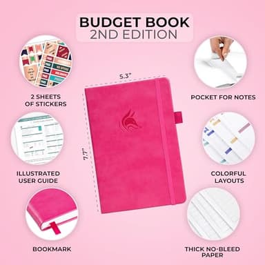 Clever Fox Budget Book 2.0 – Simple Budgeting Planner for Beginners – Financial Notebook with Money Spending, Debt & Bill Tracker (Hot Pink) - Image 3