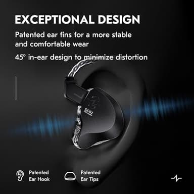 CCZ Solo Silver In Ear Monitor Wired IEM Headphone, DC02 Dual Magnetic Circuit DD HIFI Earphones, Professional Hifi Earphone, Stereo Sound Earbuds, With MIC - Image 6