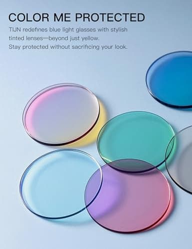 TIJN Blue Light Blocking Glasses for Women Men Clear Frame Square Nerd Eyeglasses Anti Blue Ray Computer Screen Glasses - Image 3