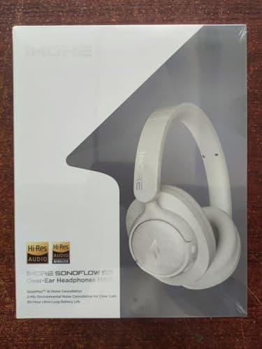 1MORE Wireless Bluetooth Noise-canceling Headphones - HQ31 SonoFlow SE Over-Ear Headphones with Hi-Res Audio, 90H Playtime, Clear Calls, Preset EQ Via App, Comfort for Home Office Travel(Oat White) - Image 9