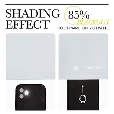 NICETOWN Room Darkening Curtains for Living Room - Easy Care Solid Thermal Insulated Grommet Panels/Drapes for Bedroom (2 Panels, 52 by 84, Greyish White) - Image 8