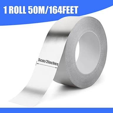 Romeda Aluminum Tape, 2 Inch x 164 Feet, Silver, 3.9 Mil, Heavy Duty, Heat & UV Resistant, HVAC & Ductwork - Image 2