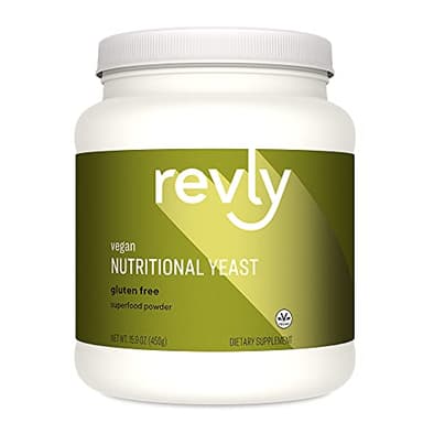 Amazon Brand - Revly Vegan Nutritional Yeast Non-Fortified Superfood Powder, 6g Protein, Amino Acids, Vitamins, Minerals, Cheese Flavor, 15.9 Oz, 30 Servings - Image 1