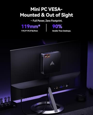 KAMRUI AM21 Mini Gaming PC, Mini PC AMD Ryzen R7 8745HS（Max 4.9GHz 8C/16T Zen4 Micro Desktop Computers 32GB DDR5 1TB SSD, Mini Computer Support WiFi 6, BT5.2, Triple Display 4K@60Hz for Office Home - Image 9
