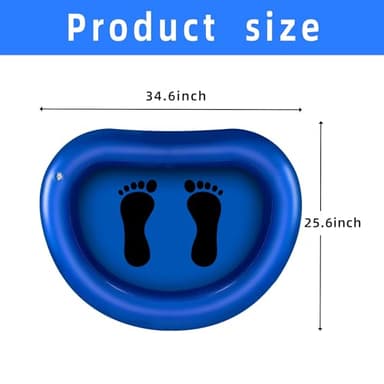 Tlswshsy Inflatable Pool Foot Bath Basin - Foot Soaking Bath Basin for Swimming Pool Clean Feet- Foot Wash Bath Tub for Pool Entry Ladder, Home Spa Treatment (1, Blue) - Image 2