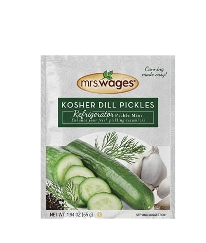 Mrs. Wages Kosher Dill Pickles Refrigerator Mix | Quick and Easy | Simple-To-Use | Simple Homemade Pickles | Traditional Pickle Flavoring | 1.94 oz Packet (Value Pack of 12)