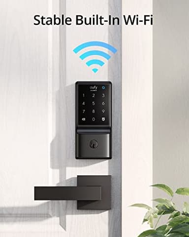 eufy Security Smart Lock C210, Keyless Entry Door Lock, Built-in WiFi Deadbolt, Smart Door Lock, No Bridge Required, Easy Installation, Touchscreen Keypad, App Remote Control, 4 AA Batteries Included - Image 3